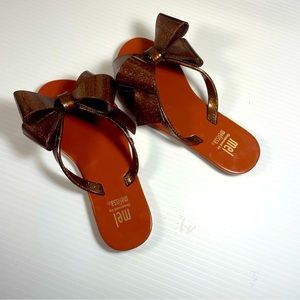 Melissa kids dress flip flops NWT